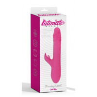 Вибратор-кролик Chisa Intimate Melody с вращающимися шариками и функцией толчков, розовый