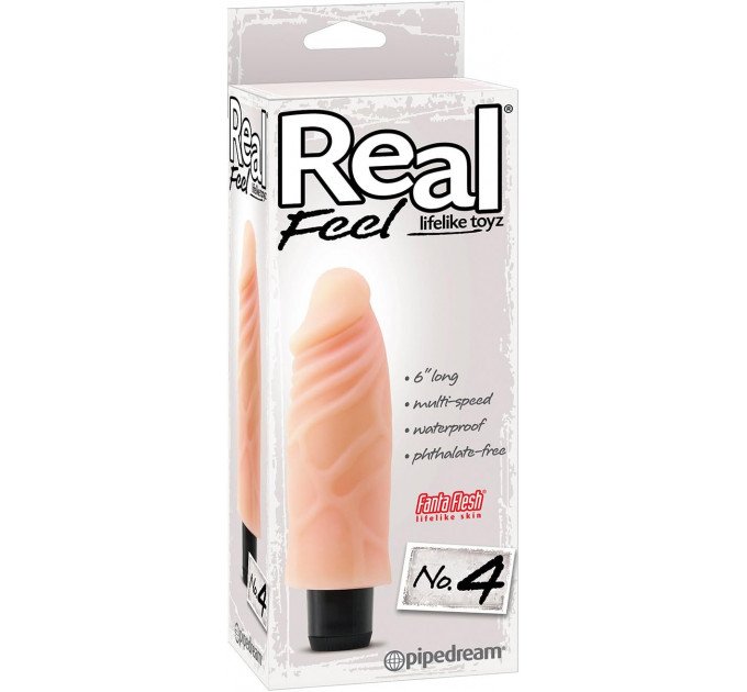Вибратор реалистичный Pipedream Real Feel многоскоростной, телесного цвета