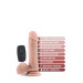 Вибратор реалистичный с мошонкой на присоске Blush Dr. Skin Dr Beckham, с пультом, бежевый