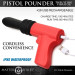 Вибратор в форме пистолета, с фрикциями Master Series Pistol Pounder красно-черный