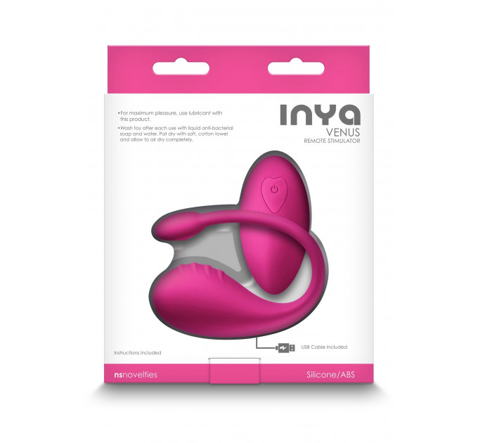 Виброяйцо с дистанционным пультом управления NS Novelties Inya Venus, розовый