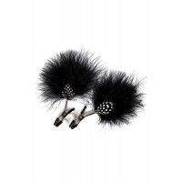 Зажимы для сосков с перьями GP FEATHER NIPPLE CLAMPS BLACK