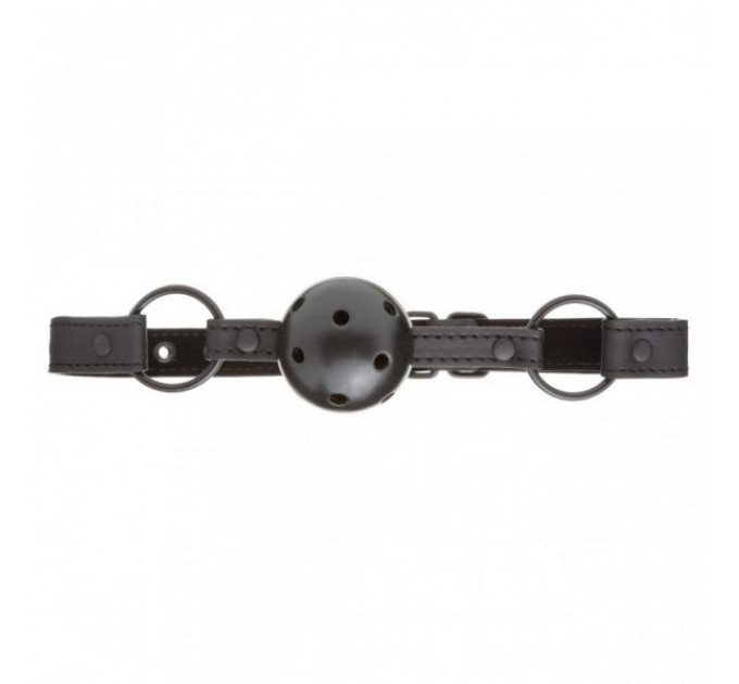 F61406 кляп з екошкіри Loveshop BREATHABLE BALL Gag BLACK