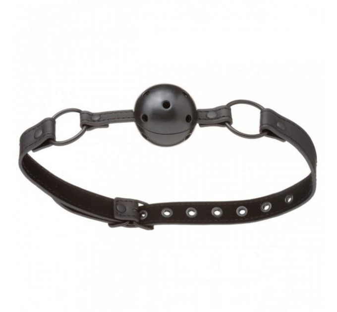 F61406 кляп з екошкіри Loveshop BREATHABLE BALL Gag BLACK