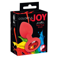 Анальная пробка You2Toys из силикона с камнем, красная, S