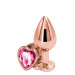 Анальная пробка REAR ASSETS ROSE GOLD HEART PINK, M