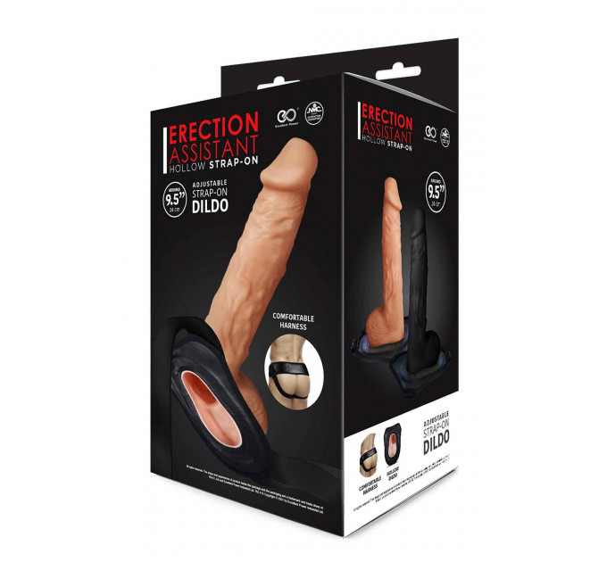 T111888 Страпон мужской полый NMC LUST 9.5INCH HOLLOW STRAP-ON FLESH