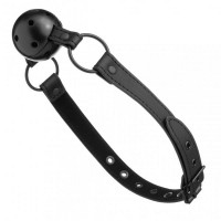 F61406 Кляп из экокожи Loveshop BREATHABLE BALL GAG BLACK