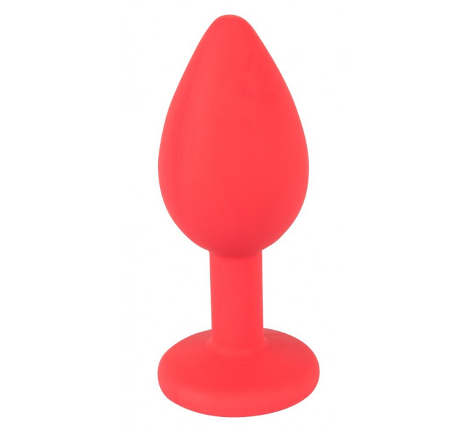 Анальная пробка You2Toys из силикона с камнем, красная, S