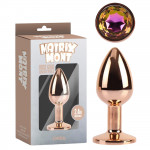 Анальна пробка золота CHISA MATRIX MONT з різнобарвним каменем, розмір S