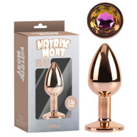 Анальна пробка золота CHISA MATRIX MONT з різнобарвним каменем, розмір S