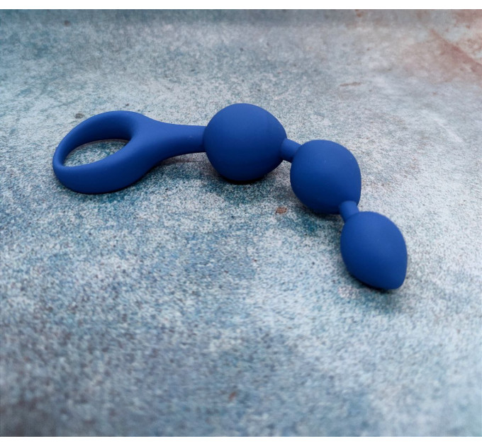 Анальная цепочка Loveshop Blue 13х3 см