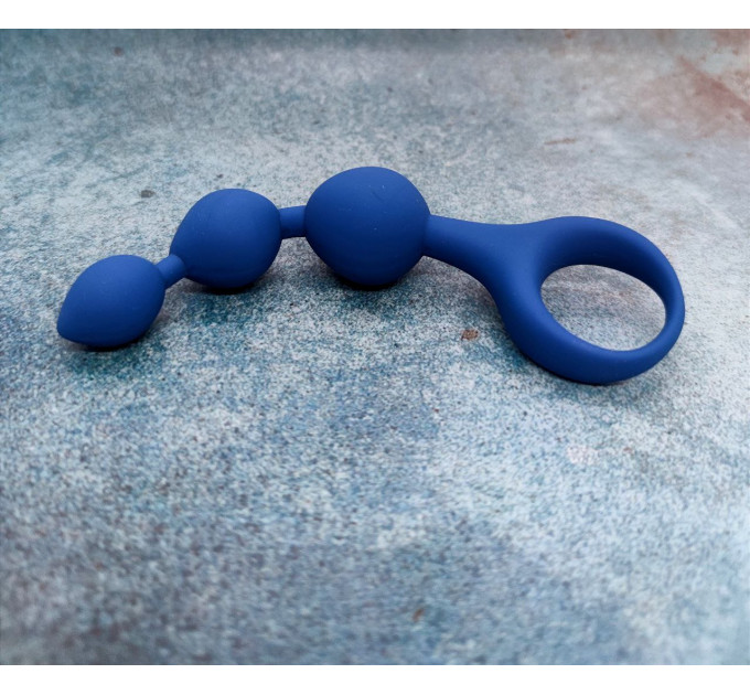 Анальная цепочка Loveshop Blue 13х3 см