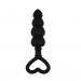 Анальна цепочка зі стоппером-сердечком Chisa Black Mont Beaded Luv Probe, чорна