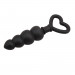 Анальна цепочка зі стоппером-сердечком Chisa Black Mont Beaded Luv Probe, чорна