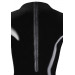 Боди латексное LateX с молнией и открытым доступом, черное, XL