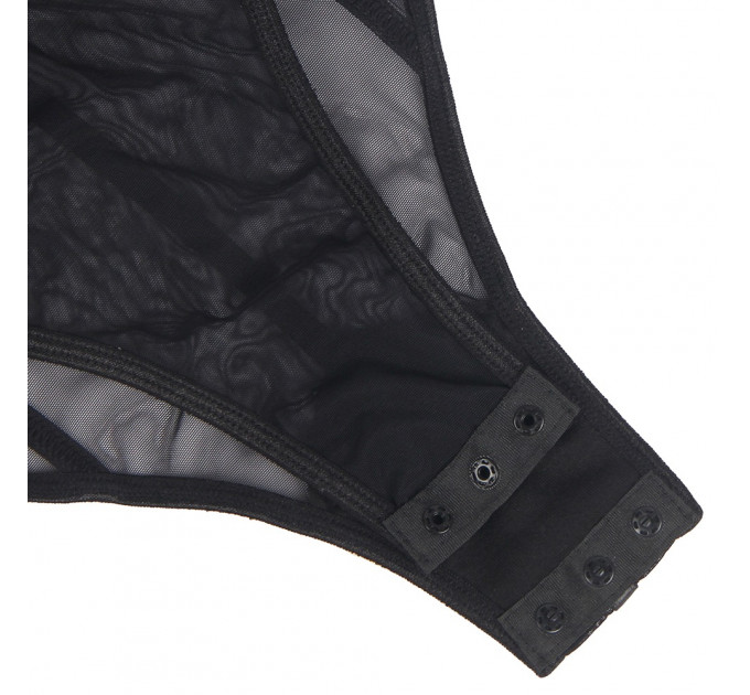 Боді напівпрозоре Star Night з доступом, чорне, XS-S