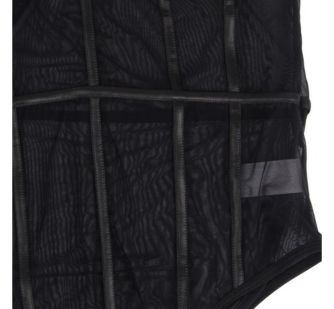 Боді напівпрозоре Star Night з доступом, чорне, XS-S