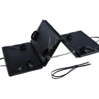 Доска для бондажа Roomfun Bondage Board (наручники+манжеты на лодыжки+оковы на ноги+ремни) черная