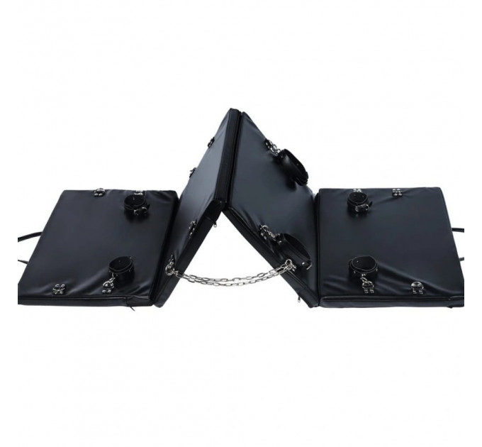 Доска для бондажа Roomfun Bondage Board (наручники+манжеты на лодыжки+оковы на ноги+ремни) черная