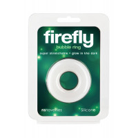 Эрекционное кольцо для пениса иллюмисцентное NS Novelties Firefly Bubble Rings белое, Medium