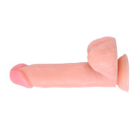 Фаллоимитатор на присоске Chisa Ballsy Super Cock 7.7 с яичками, бежевый