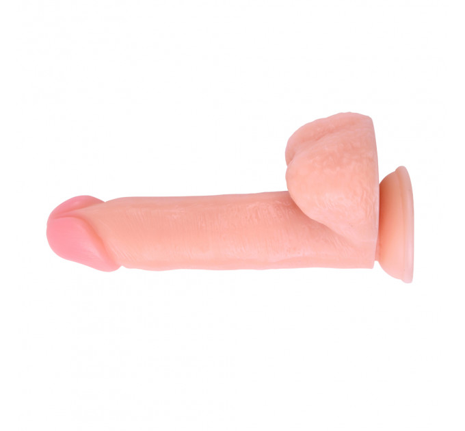 Фаллоимитатор на присоске Chisa Ballsy Super Cock 7.7 с яичками, бежевый