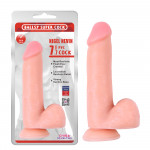 Фаллоимитатор на присоске Chisa Ballsy Super Cock 7.7 с яичками, бежевый