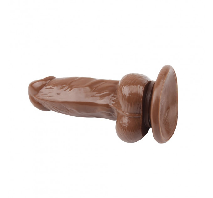 Фалоімітатор реалістичний з присоскою Chisa Ballsy Super Cock JUMBO JACK коричневий