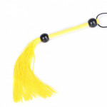 Кнут желтый 39 см прозрачная ручка 2 шарика FLOGGER DS Fetish
