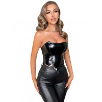 Корсет зі штучної шкіри Star Night з трусиками, чорний, XL (без коробки)