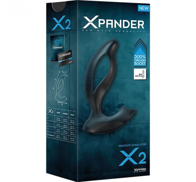 Масажер простати, розмір L, XPANDER X2, 11.5 см х 4.8 см