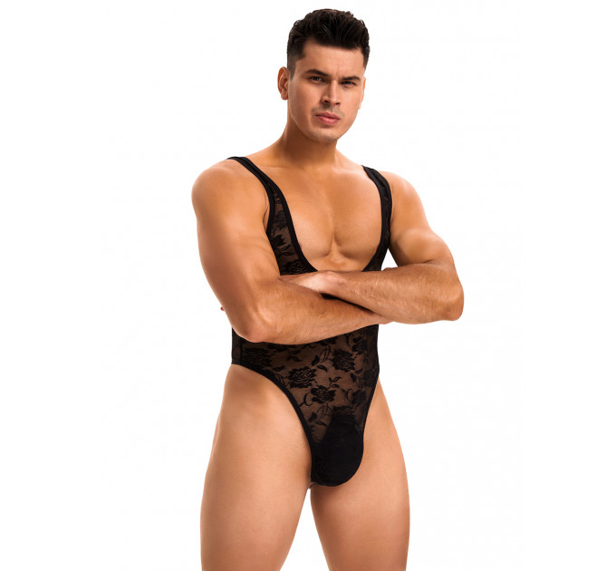 Чоловіче мереживне боді Star Night, чорне, L