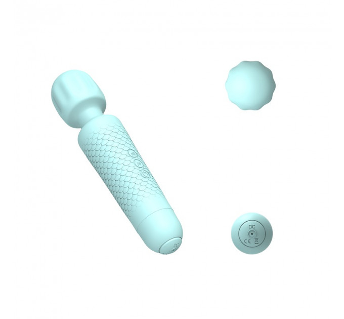 Міні-вібратор мікрофон Every Night Toys Sharon бірюзовий, 10 режимів вібрації