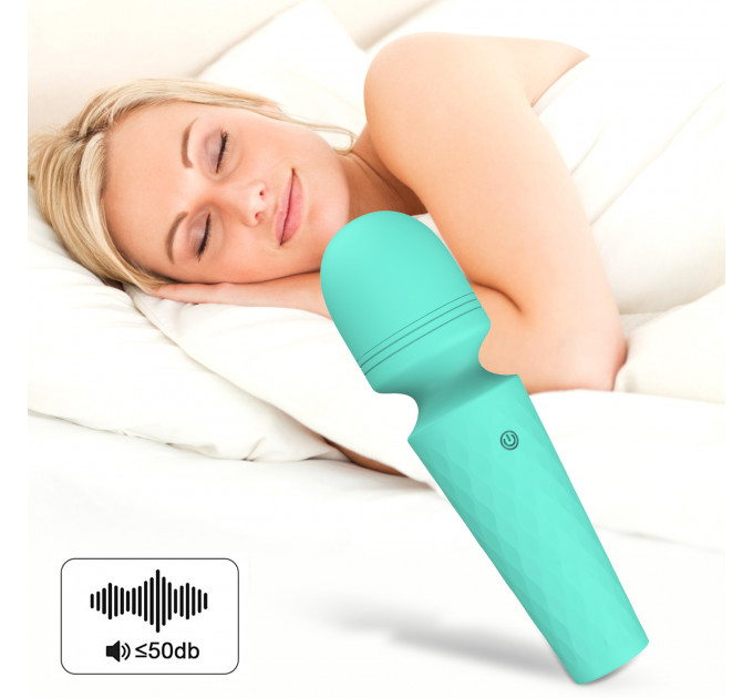 Мини-вибратор микрофон Every Night Toys Sharon бирюзовый, 10 режимов вибрации