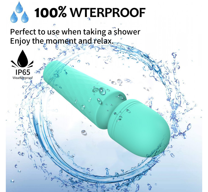 Мини-вибратор микрофон Every Night Toys Sharon бирюзовый, 10 режимов вибрации