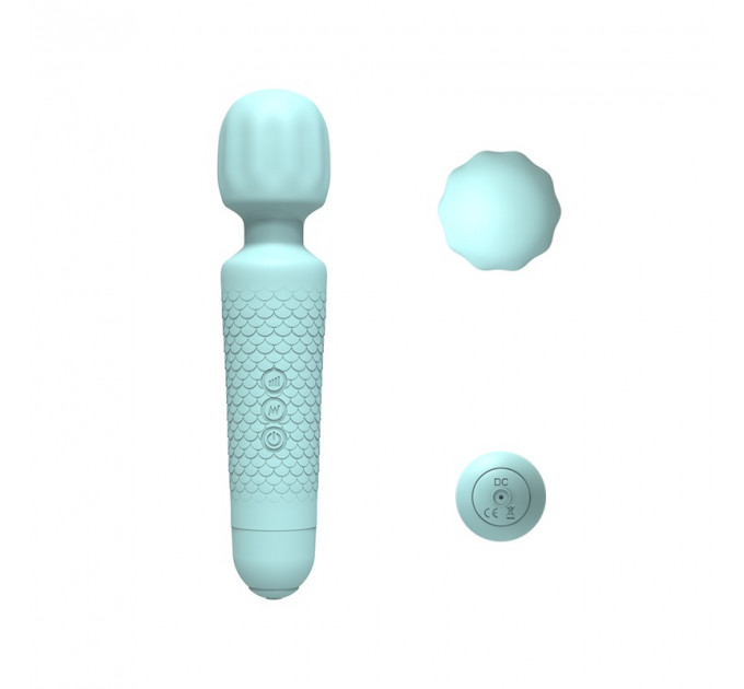 Міні-вібратор мікрофон Every Night Toys Sharon бірюзовий, 10 режимів вібрації