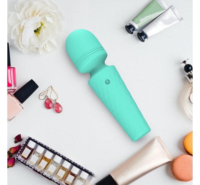 Мини-вибратор микрофон Every Night Toys Sharon бирюзовый, 10 режимов вибрации