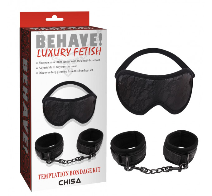 Набор БДСМ маска + наручники Chisa Behave Luxury Fetish
