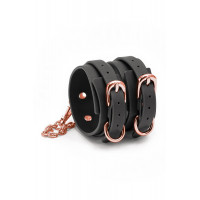 Поножи на лодыжки NS Novelties Bondage Couture черные с золотистой фурнитурой
