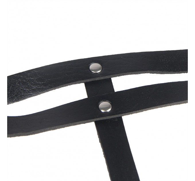 Портупея-пояс Star Night зі штучної шкіри з ланцюжками, чорна, One Size