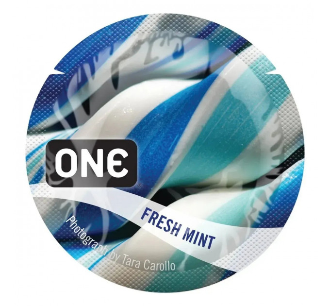 Презерватив оральный One Flavor Waves Fresh Mint со вкусом освежающей мяты ( цена за 1 шт.)