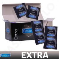 Презервативы утолщенные Pasante Extra Condoms с дополнительным лубрикантом, 52 мм (цена за 6 шт.)