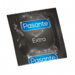 Презервативы утолщенные Pasante Extra Condoms с дополнительным лубрикантом, 52 мм (цена за 6 шт.)