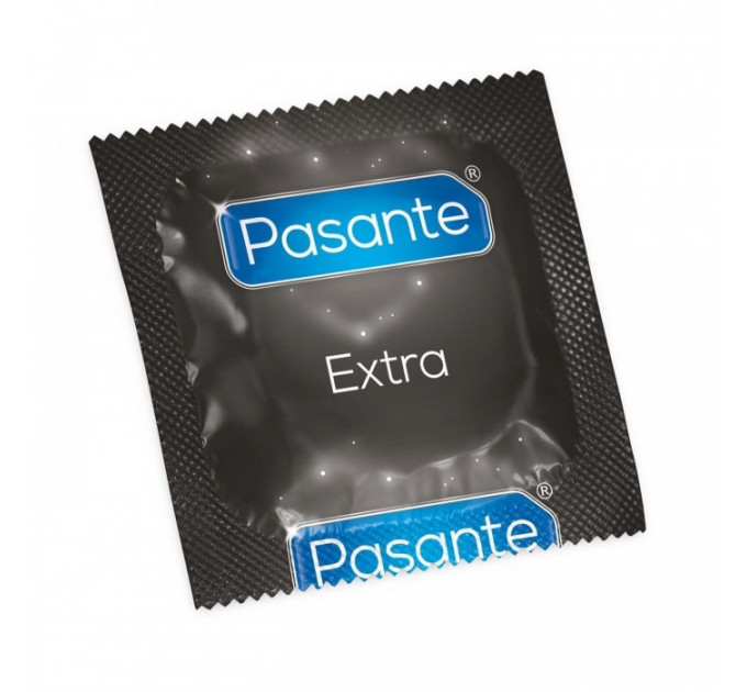 Презервативы утолщенные Pasante Extra Condoms с дополнительным лубрикантом, 52 мм (цена за 6 шт.)