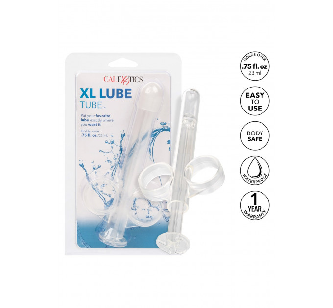 Шприц для спринцевания анальный душ XL Lube Tube CalExotics прозрачный, 10.2 х 2 см