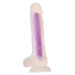 Светящийся фаллоимитатор Dream Toys RADIANT SOFT SILICONE GLOW IN THE DARK DILDO MEDIUM PURPLE