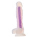 Светящийся фаллоимитатор Dream Toys RADIANT SOFT SILICONE GLOW IN THE DARK DILDO MEDIUM PURPLE