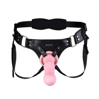 Трусы для страпона Lockink Sevanda с вибрирующим розовым фаллоимитатором, L