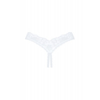 Трусики белые Obsessive eavenlly crotchless thong XS/S